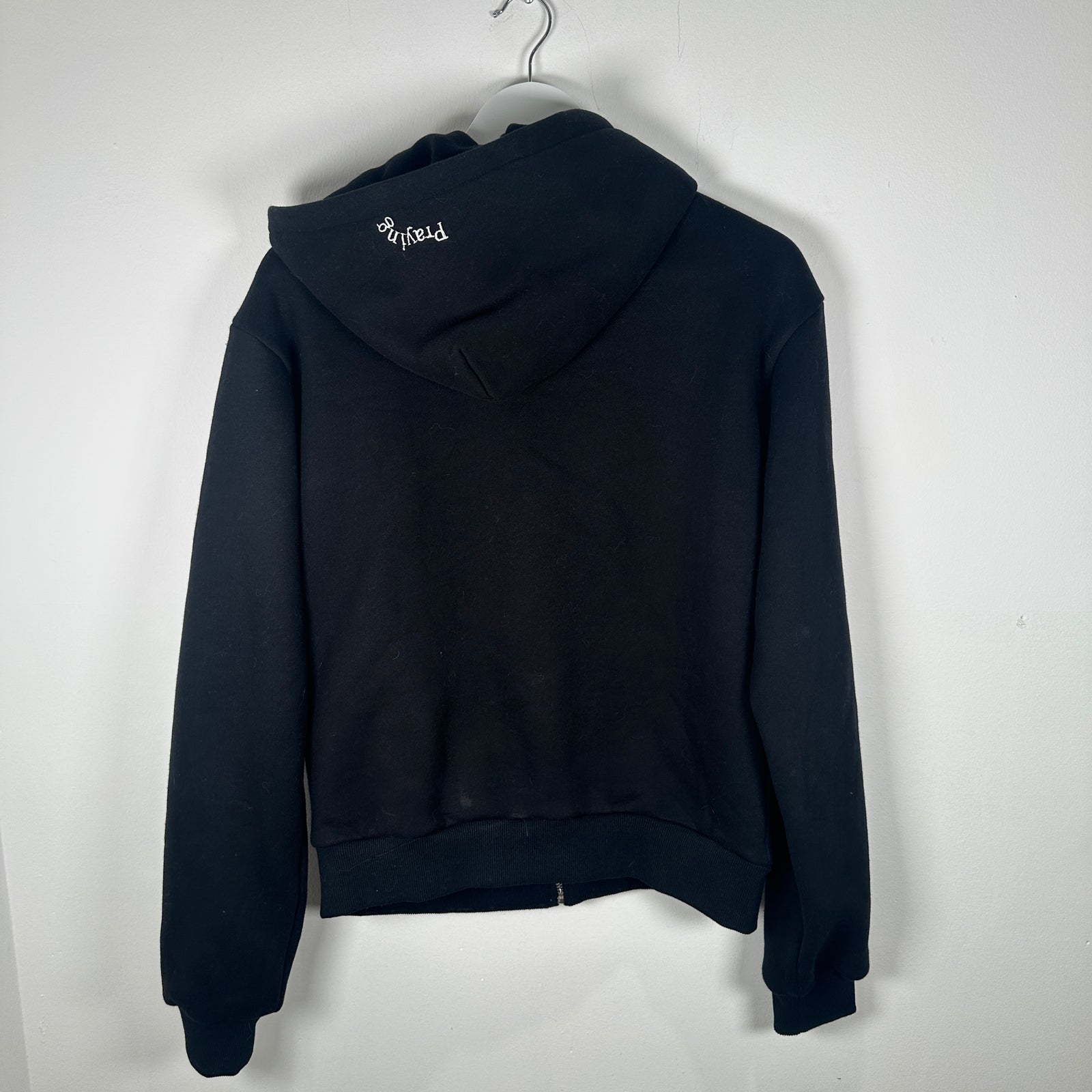 Praying Black 'Busy' Zip-Up Hoodie Size S