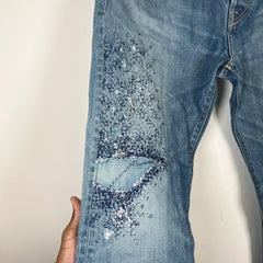 Kapital Blue Disco Monkey Denim Size 34