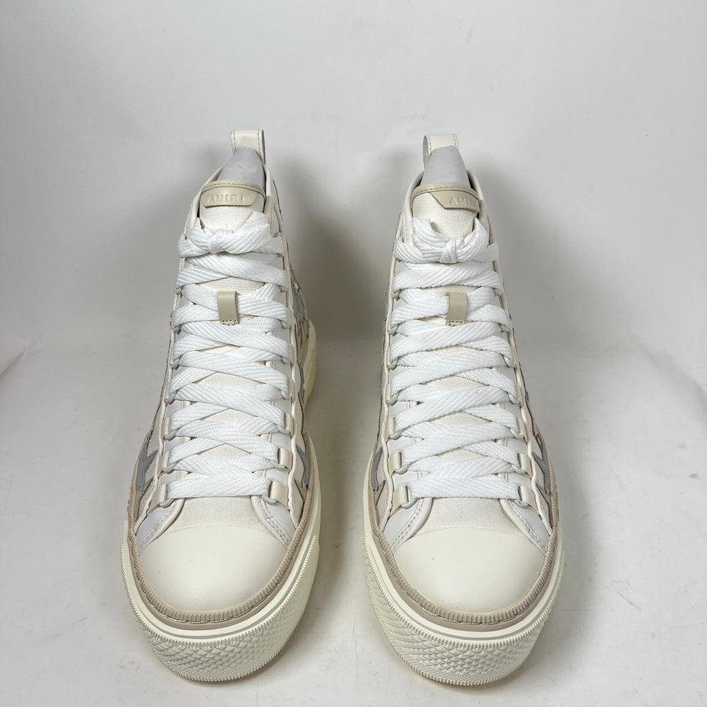 Amiri Grey/White Stars Court High-Top Sneaker Size 42
