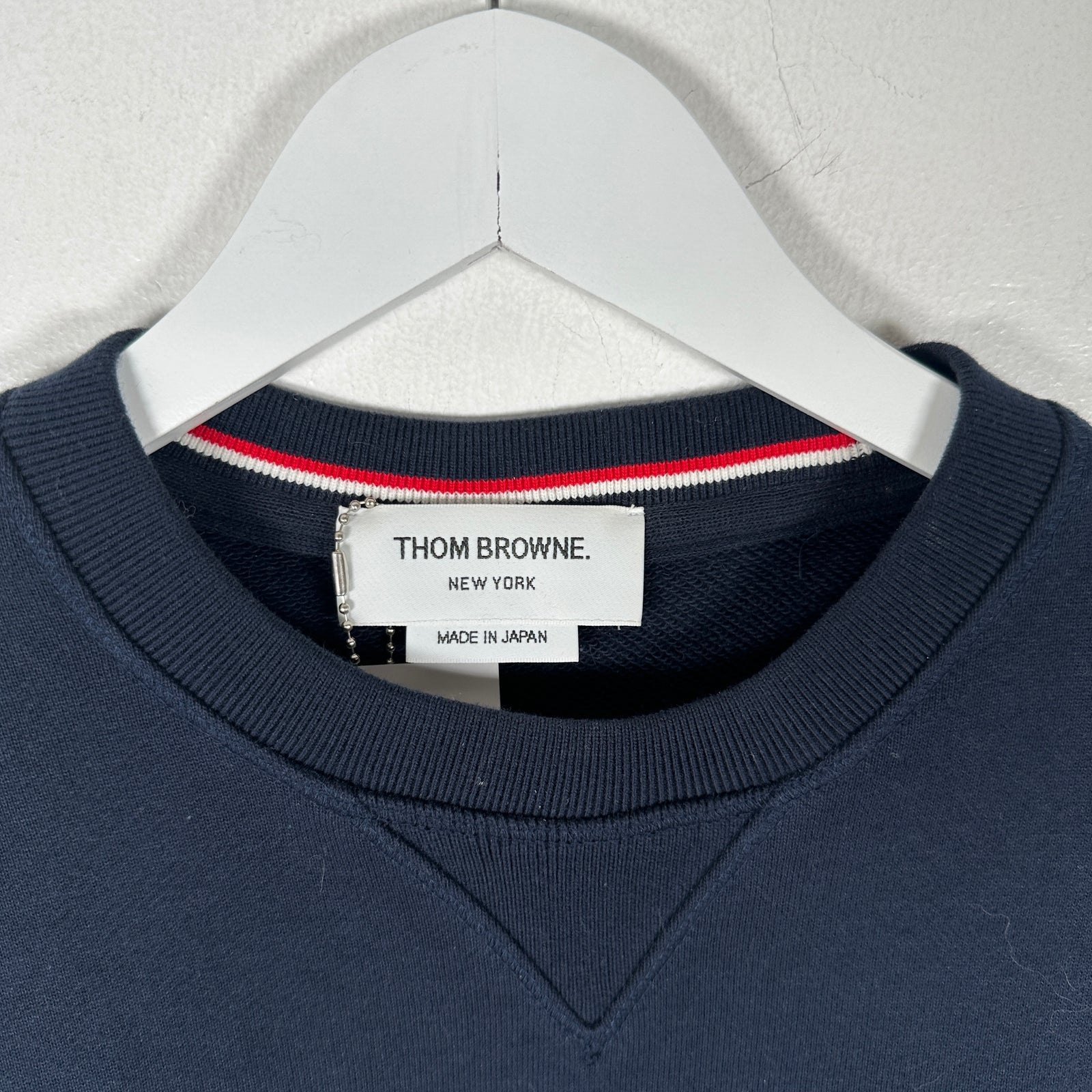 Thom Browne Navy 4 Bar Crewnneck Size 2