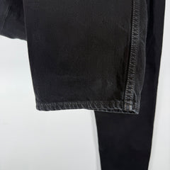 Rick Owens Perfoma Cut Black Denim Jeans Size 33