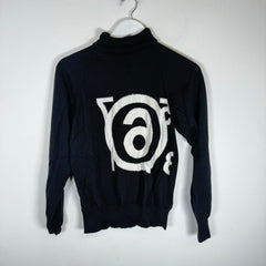 MM6 Maison Margiela Black Turtleneck Knit Sweater Size S