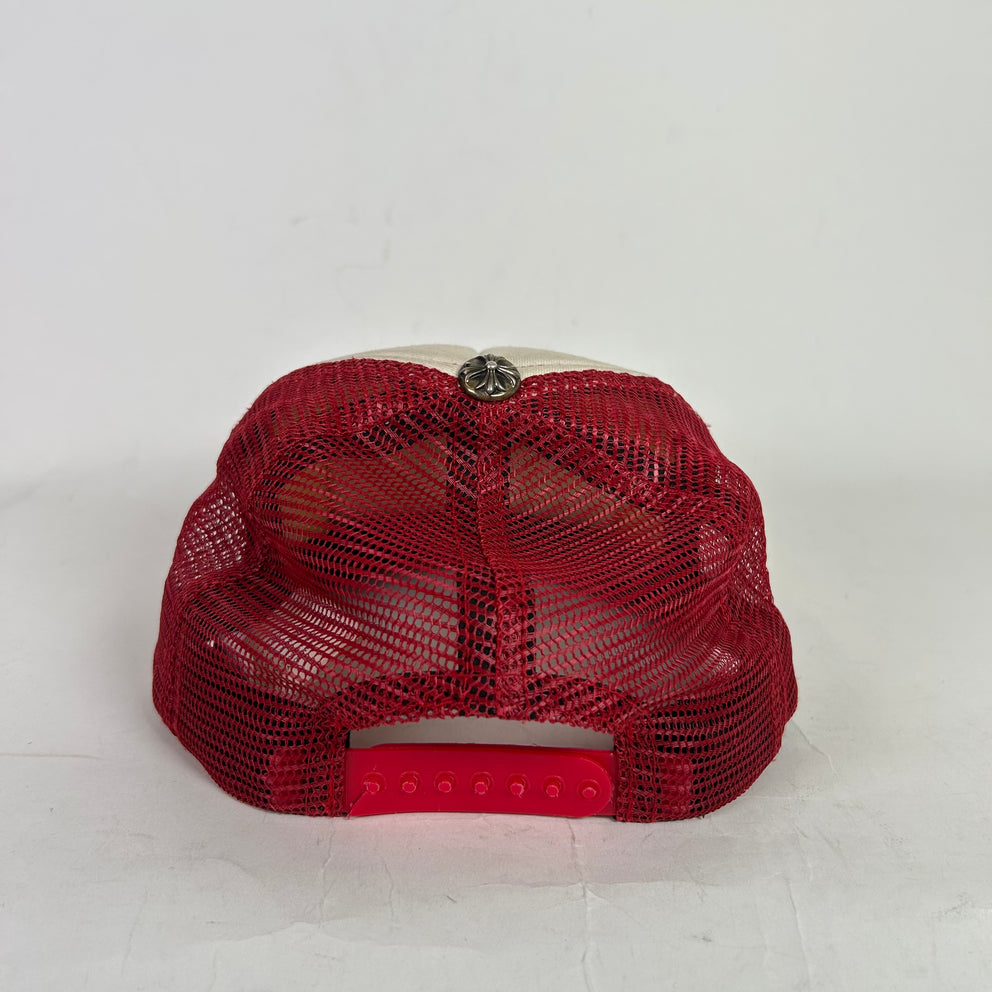 Chrome Hearts Smoked Red Fuck Hollywood Trucker Hat