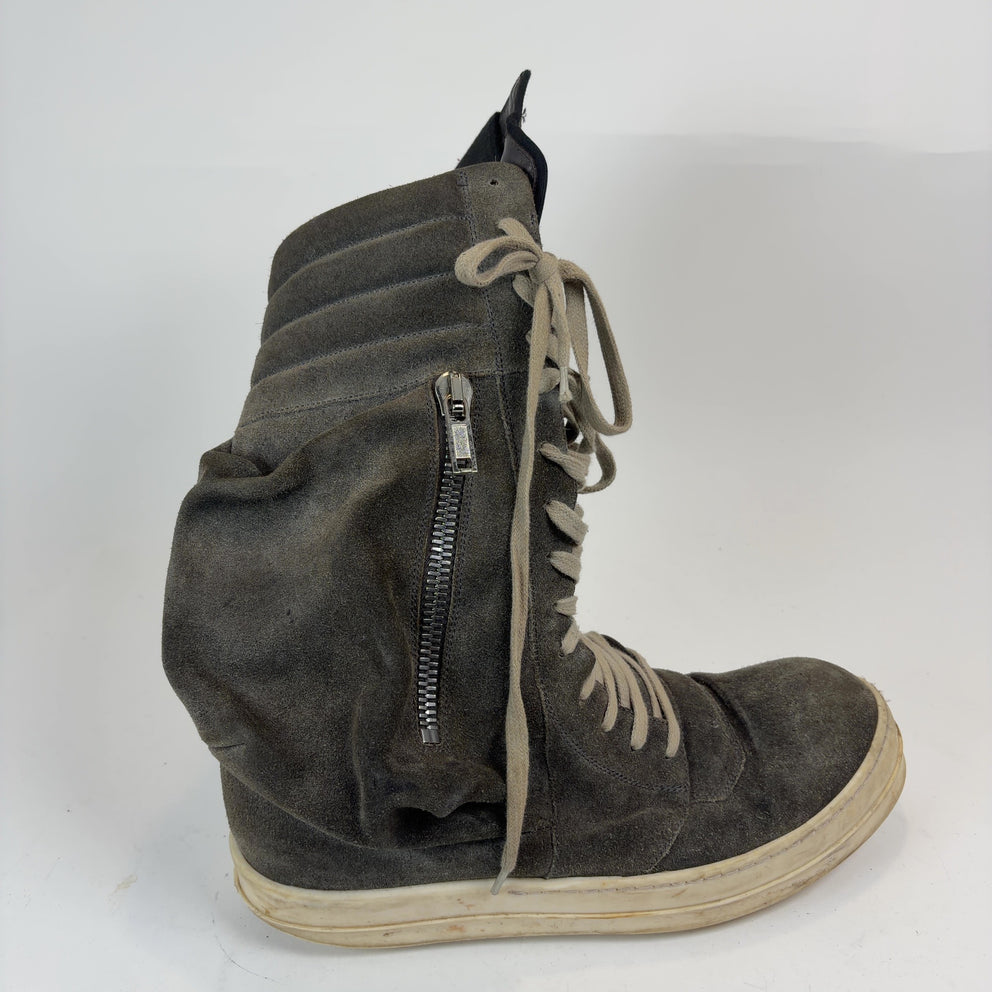Rick Owens Dust Suede Cargobasket Sneakers