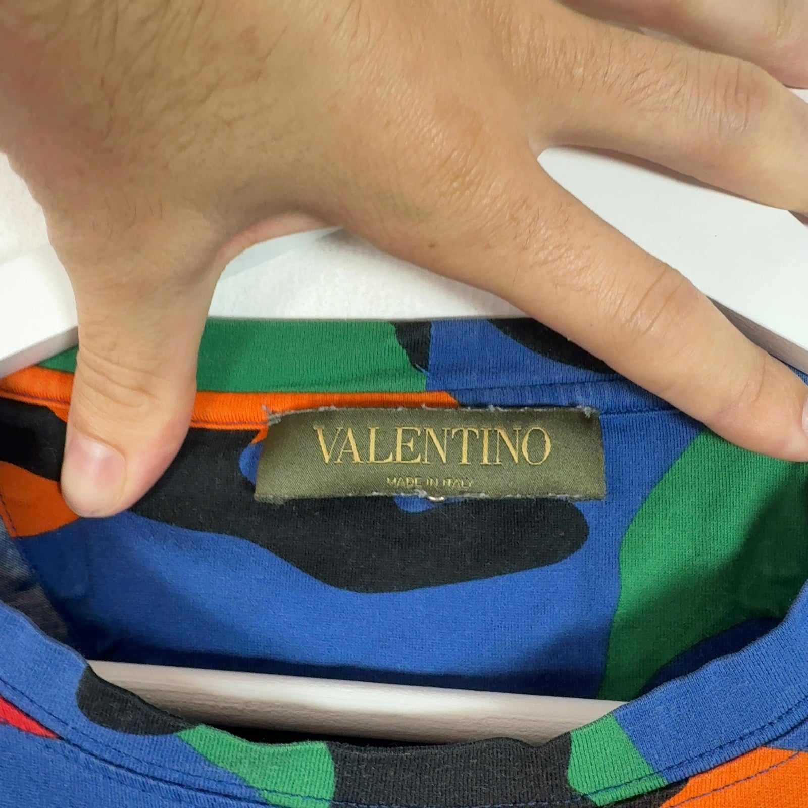 Valentino Allover Multi Color Camo T-Shirt