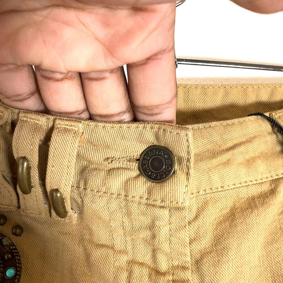 Dolce & Gabbana 2000s Studded Flare Pants