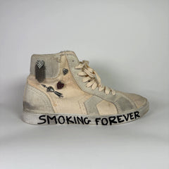 Saint Laurent FW17 'Smoking Forever' High-Top Sneakers
