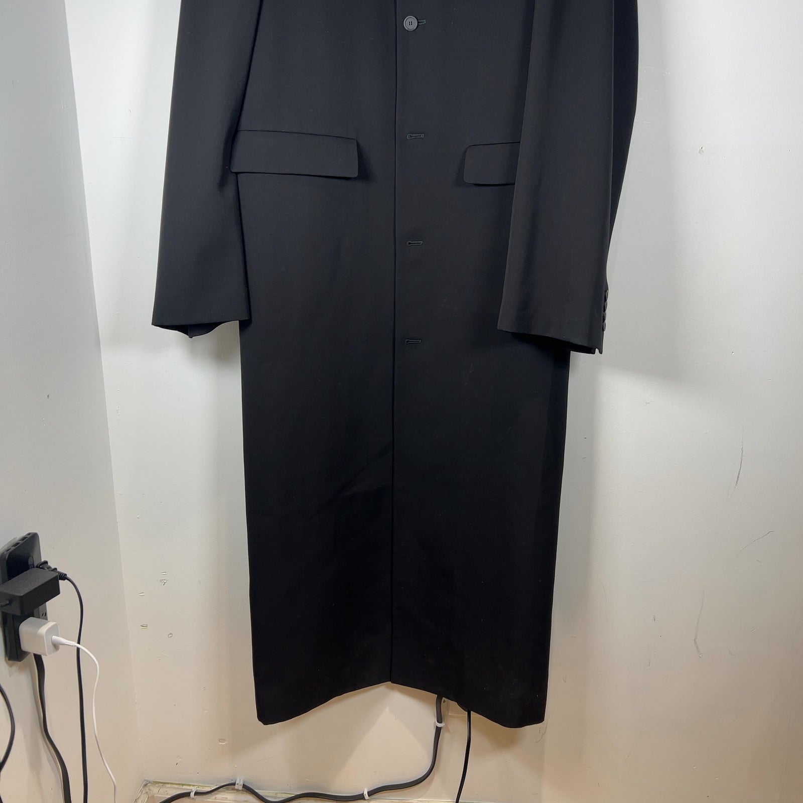 Balenciaga Barathea Black Duster Trench Coat