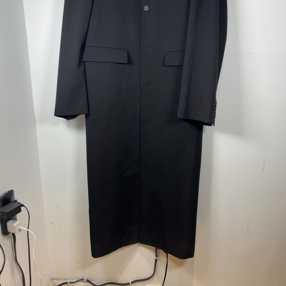 Balenciaga Barathea Black Duster Trench Coat