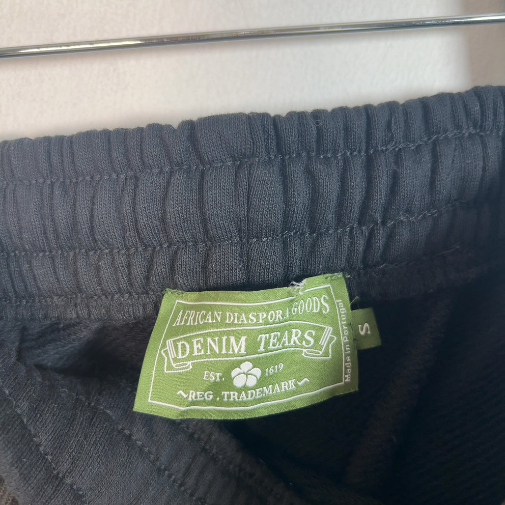 Denim Tears Black Mono Wreath Sweatpants Size S