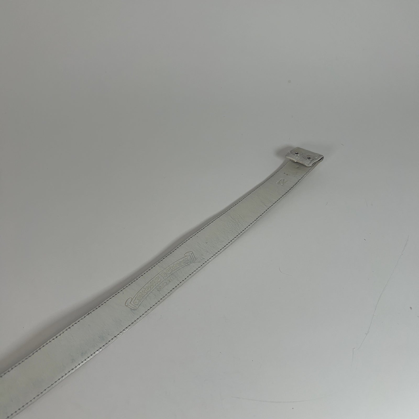 Chrome Hearts White 'Oval Cross' Belt Size 32