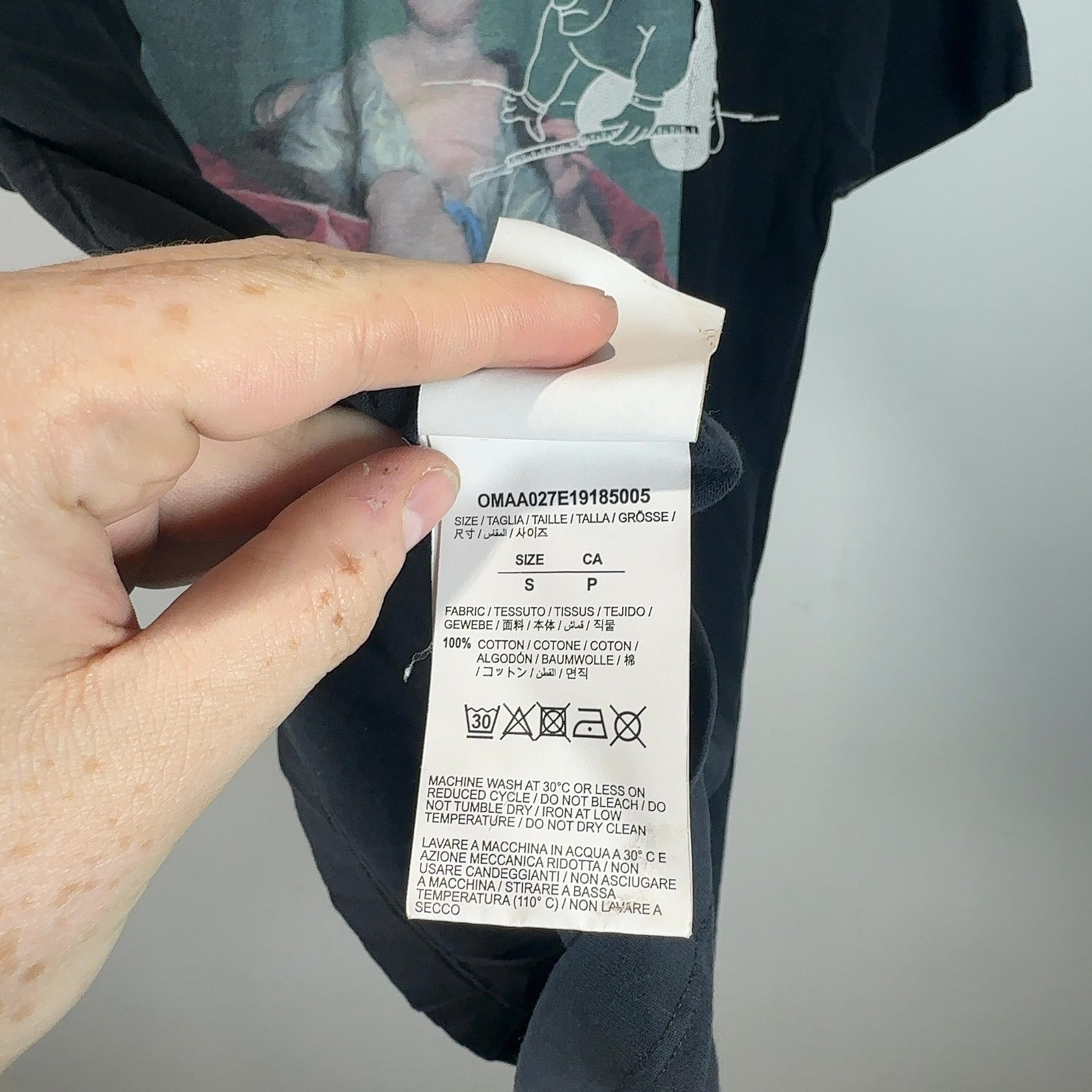 Off-White 'Incompiuta' Black Graphic T-Shirt