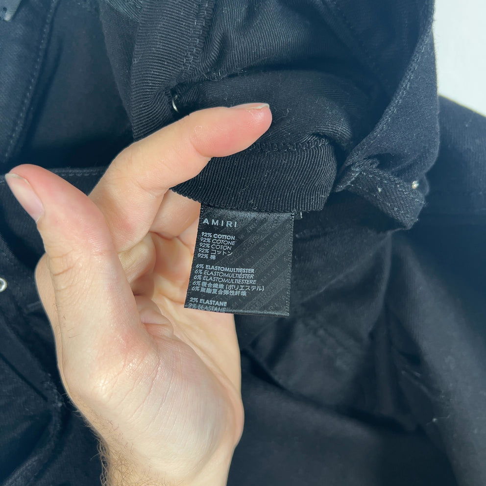 Amiri MX1 White/Black Bandana Jeans