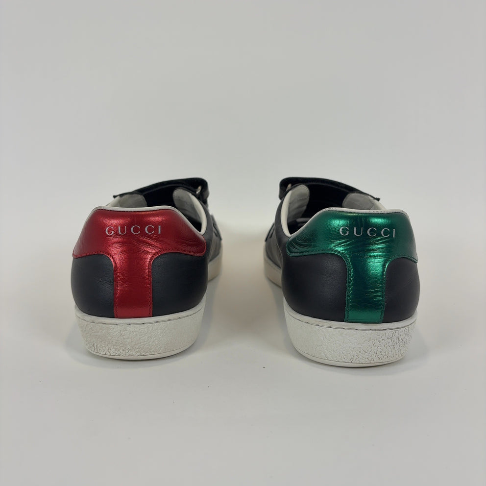 Gucci Velcro Ace Reflective Leather Lowtop Sneakers