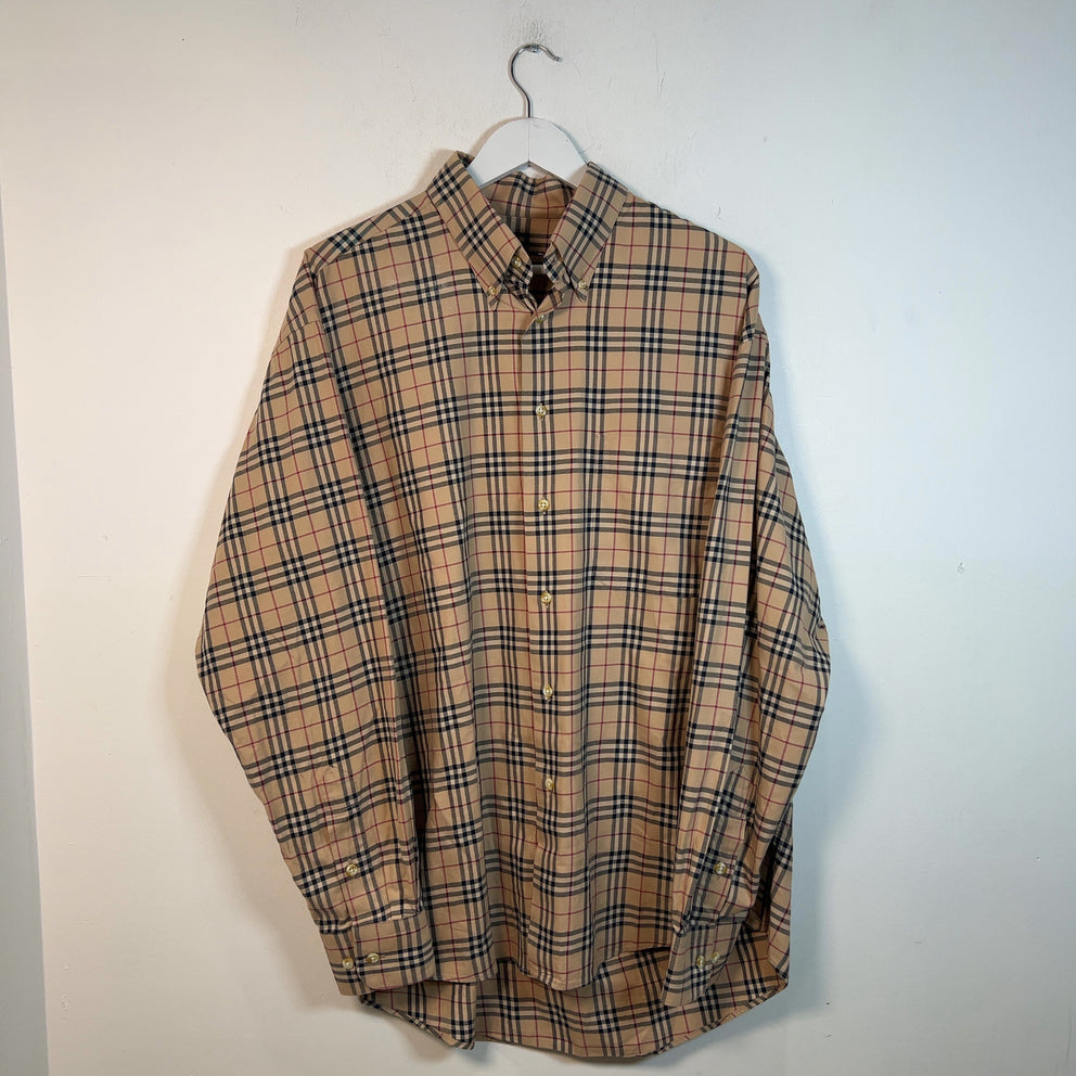 Burberry Vintage Check Plaid Button Up Shirt