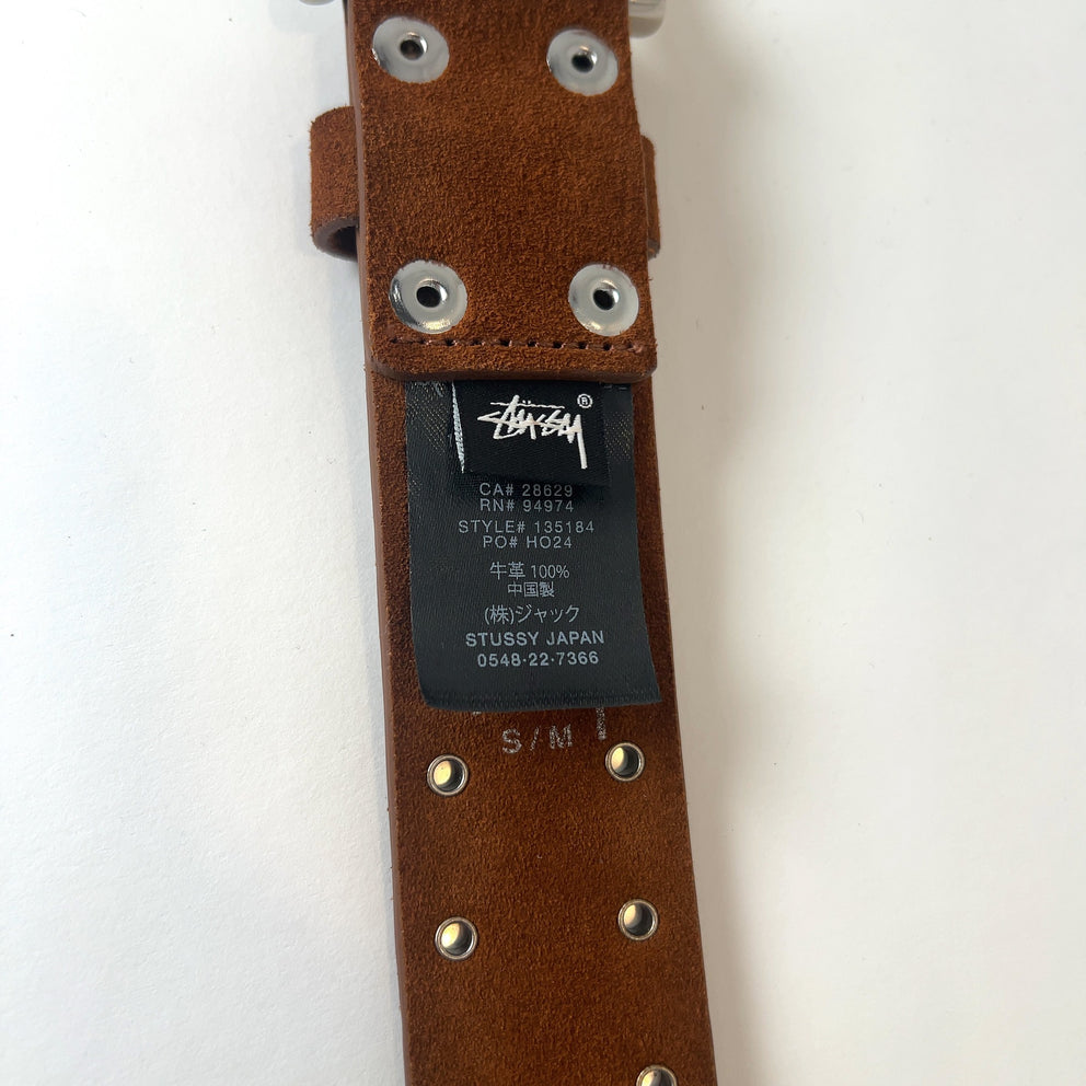 Stussy Suede 8-Ball Studded Belt