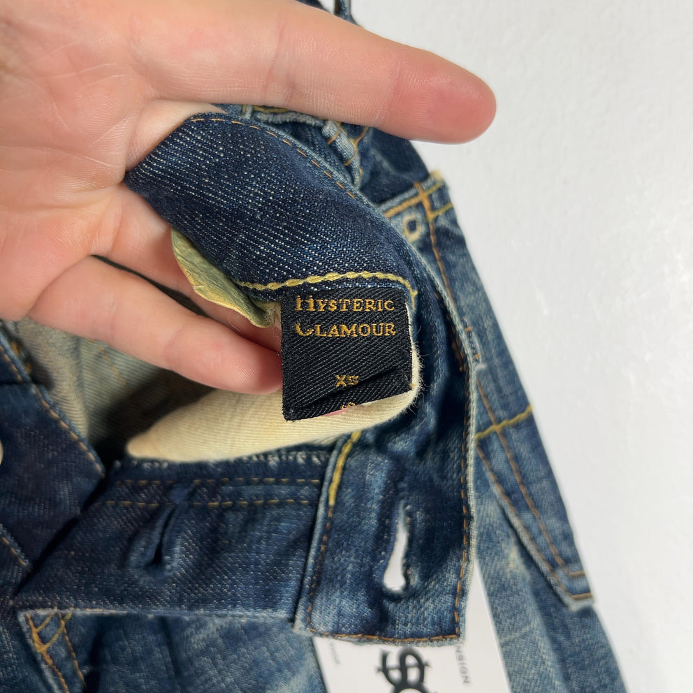 Hysteric Glamour Kinky Studded Light Wash Jeans