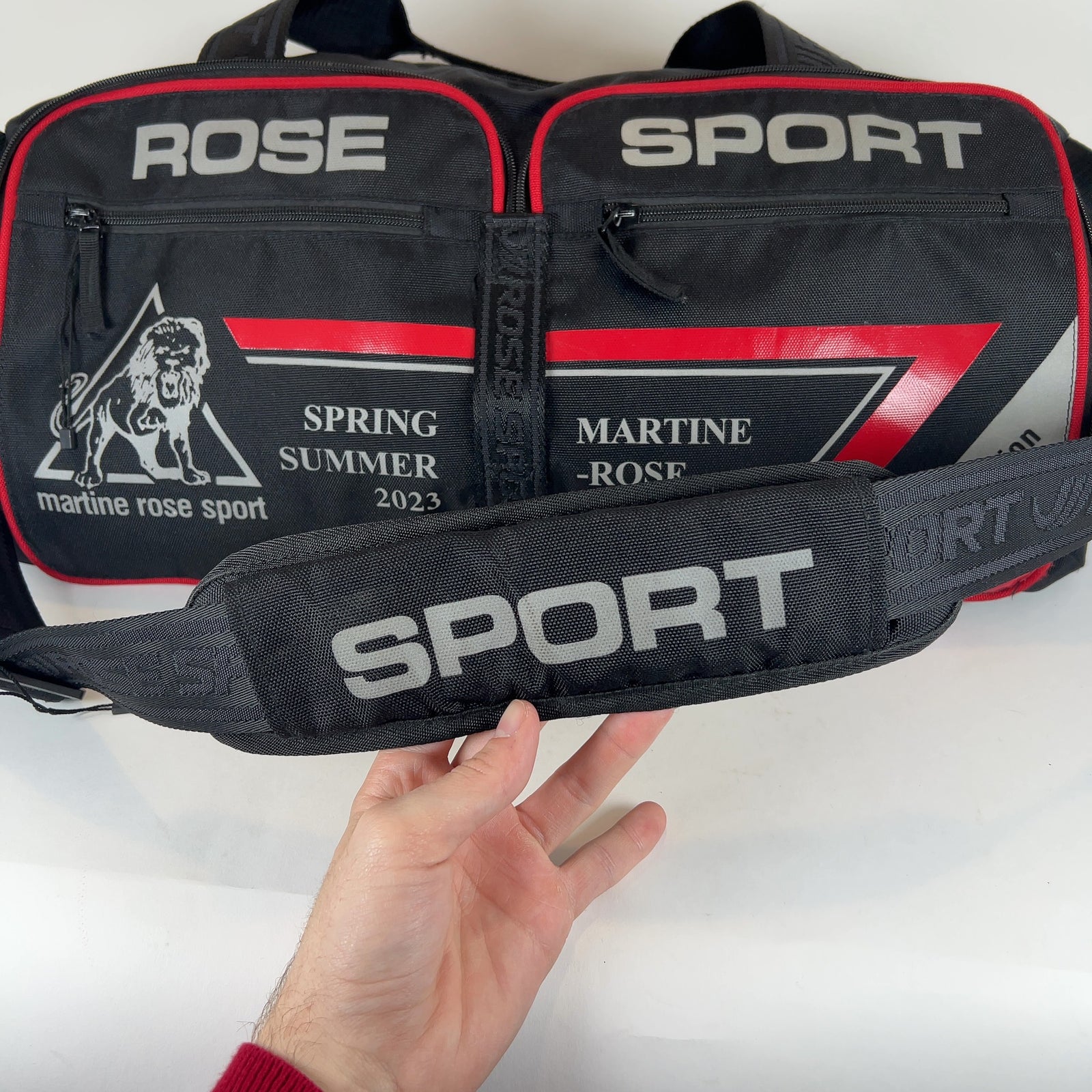 Martine Rose Sport Logo Foldable Duffle Bag