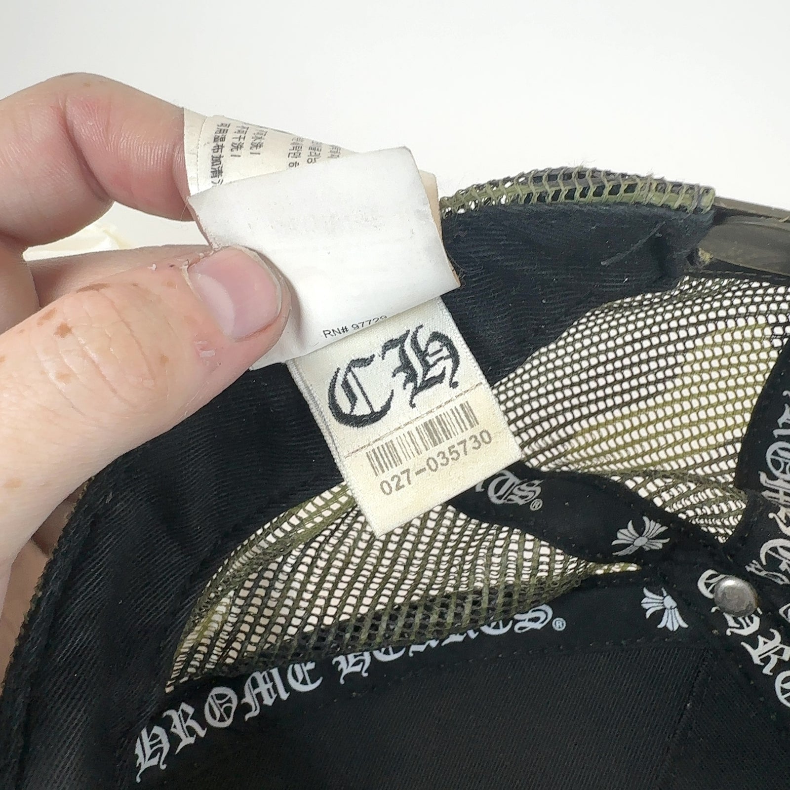 Chrome Hearts Camo 'CH' Trucker Hat
