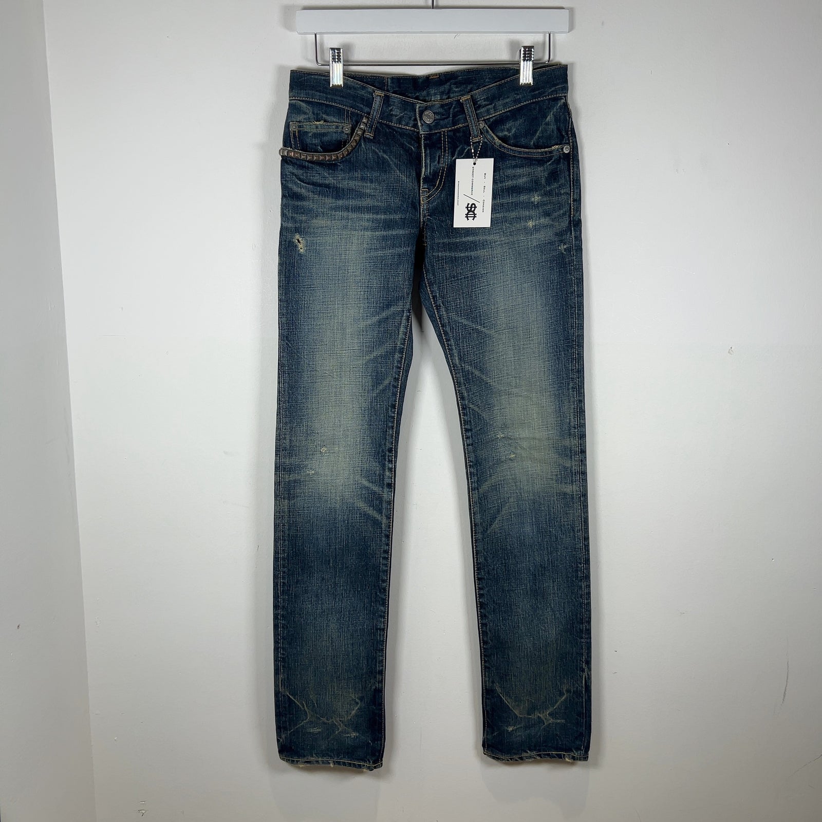 Hysteric Glamour Kinky Studded Light Wash Jeans