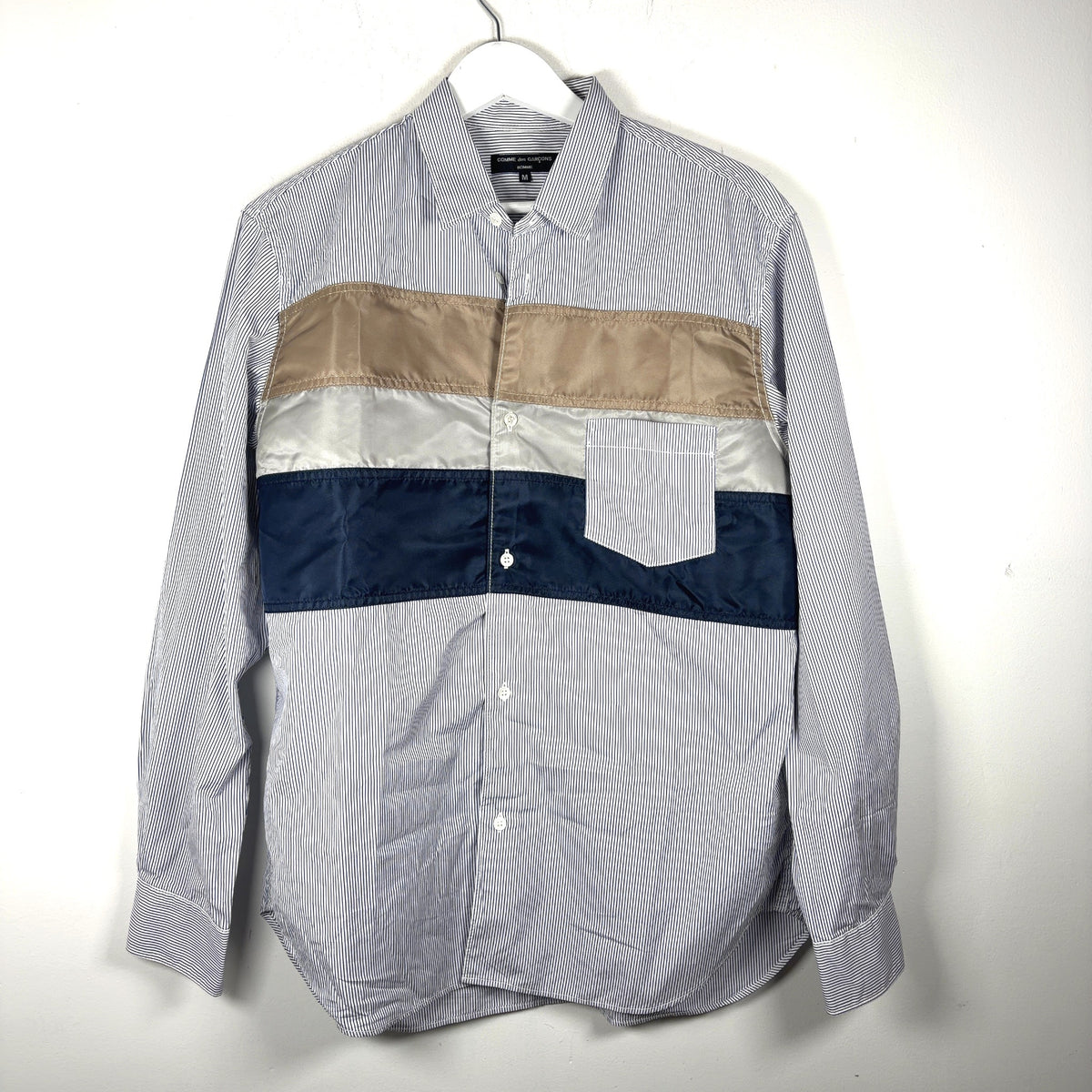 Comme Des Garcons Nylon Patched Button-Up Shirt