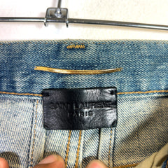 Saint Laurent Paris SS15 D05 Crash Denim Jeans