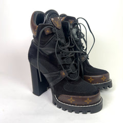 Louis Vuitton Monogram Star Trail Combat Boots