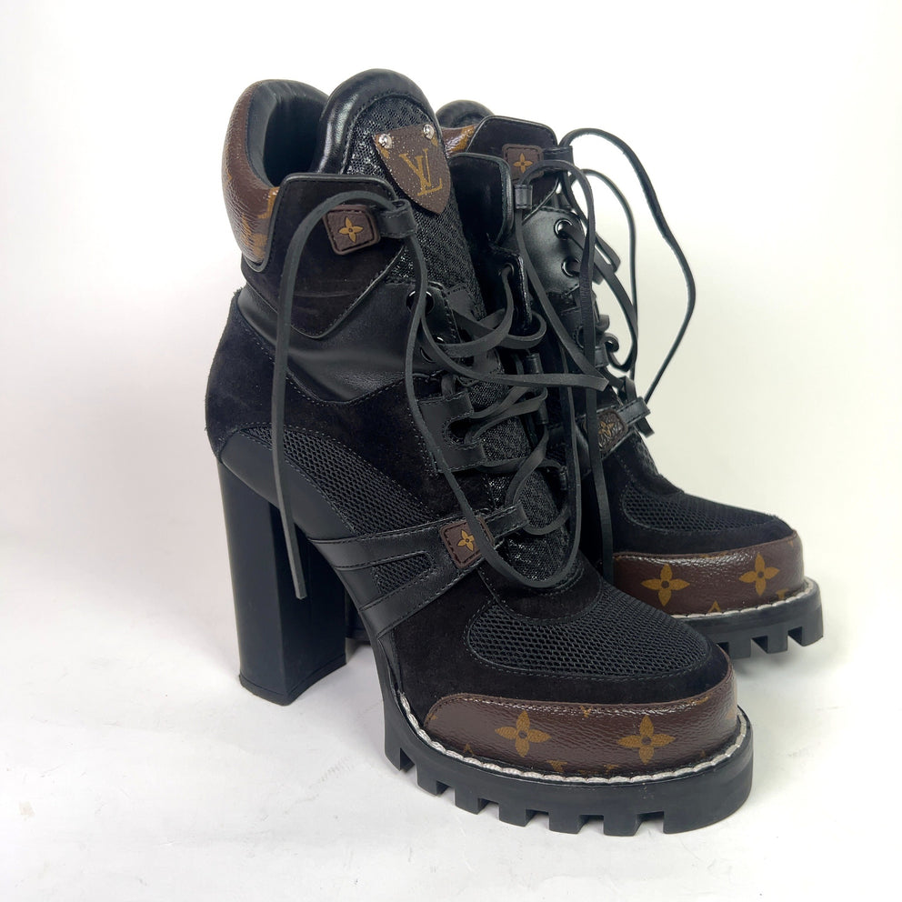 Louis Vuitton Monogram Star Trail Combat Boots