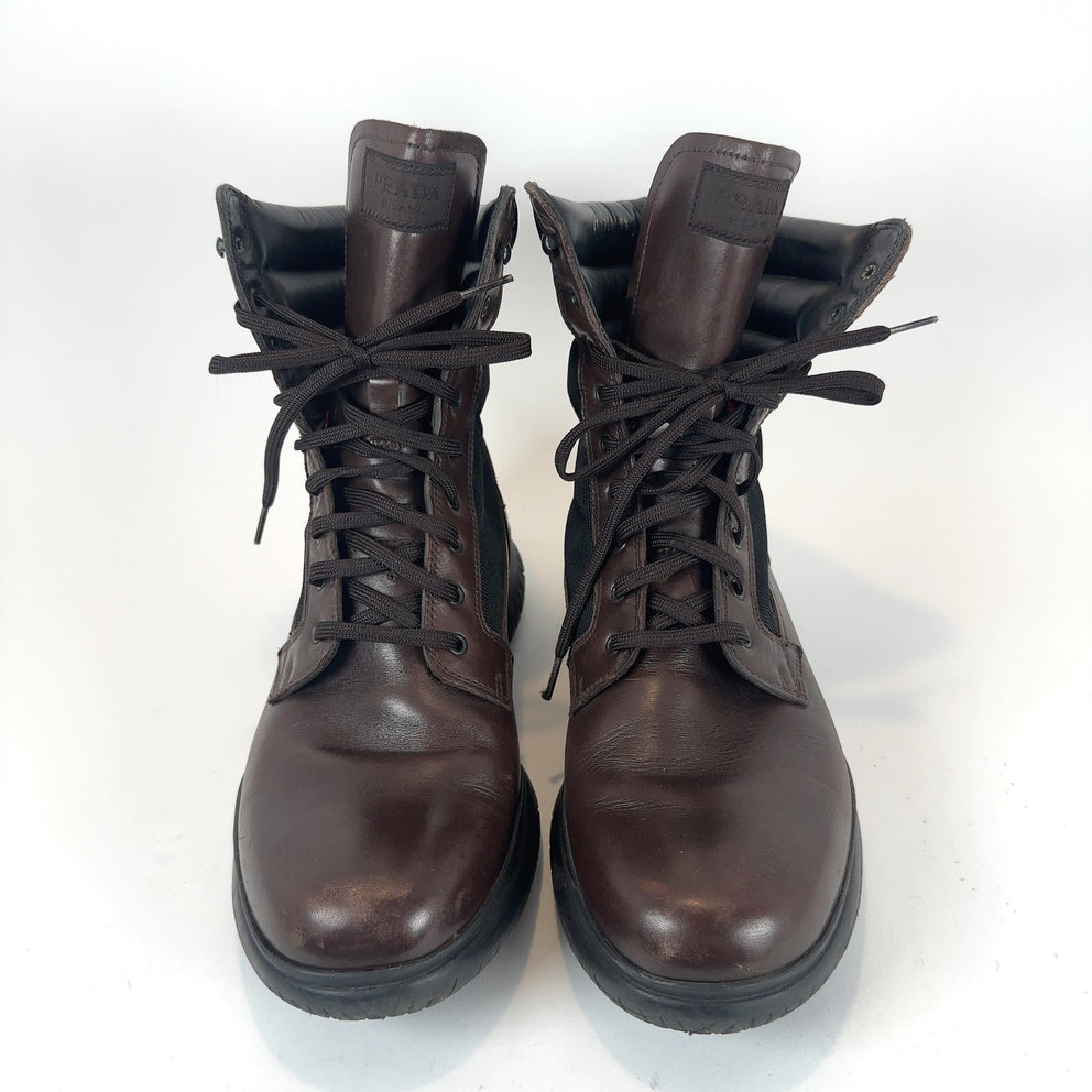 Prada Leather 'Cup' Hightop Sneakers