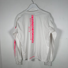 Chrome Hearts White/Pink Logo Long-Sleeve Shirt Size L
