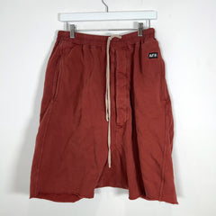 Rick Owens DRKSHDW Dark Cherry Fleece Sweat Shorts