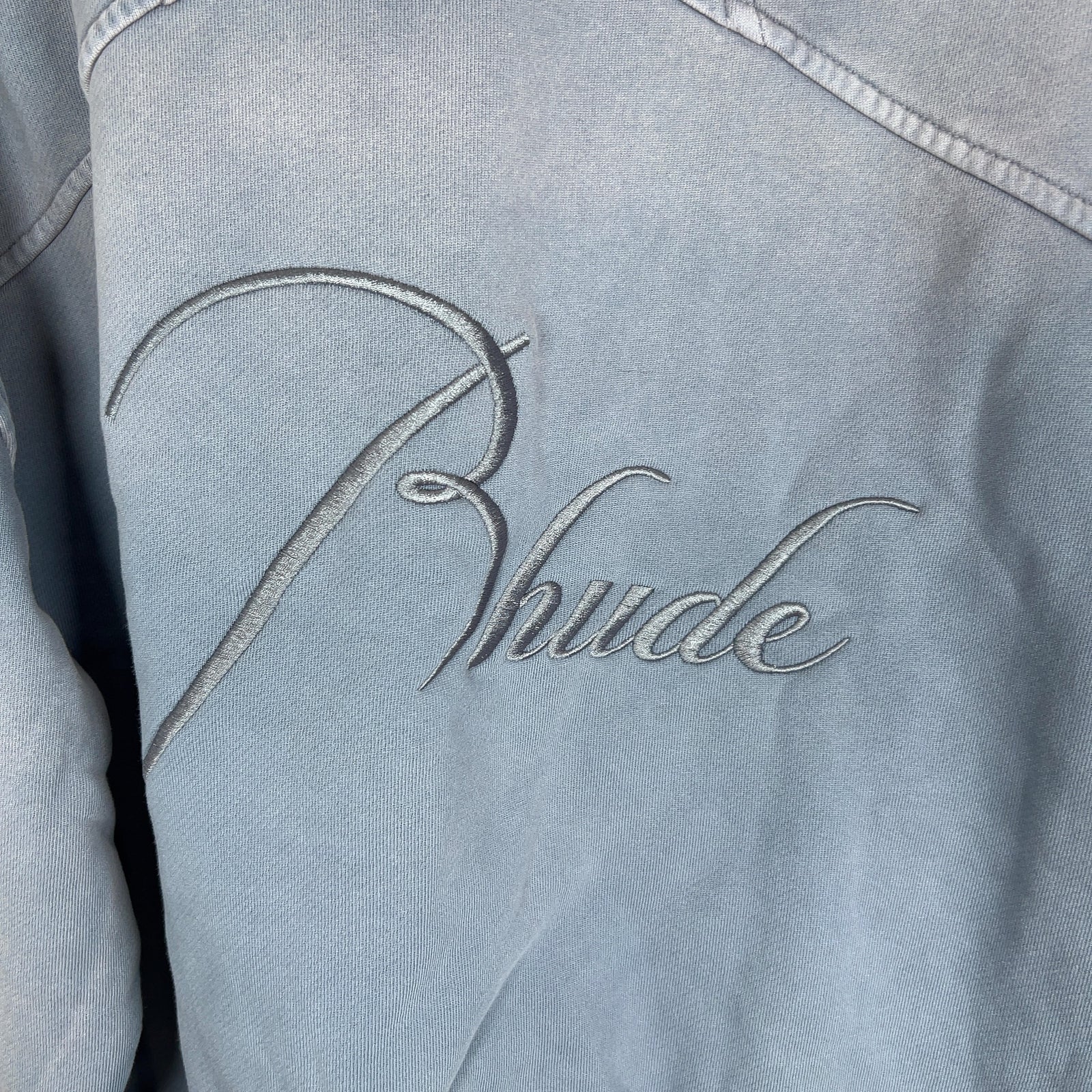 Rhude Faded Cursive Script Logo Sweatshirt