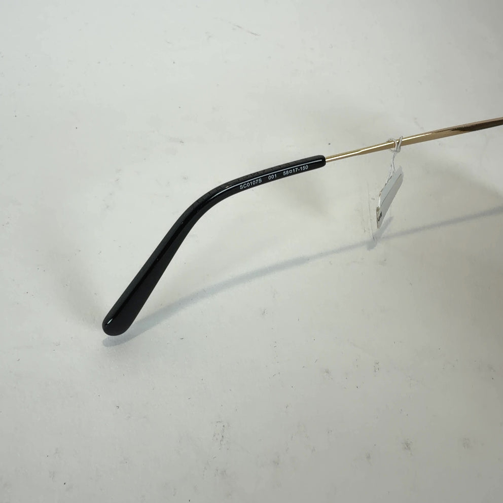 Stella McCartney Rectangle Aviator Gold Wire Frame Sunglasses