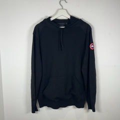 Canada Goose Merino Wool Knit Patch Striped Hoodie