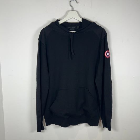 Canada Goose Merino Wool Knit Patch Striped Hoodie