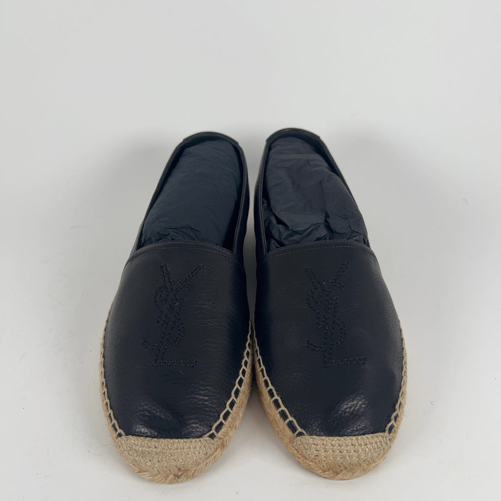 Saint Laurent 'YSL' Stitched Logo Espadrilles
