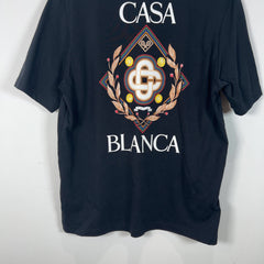 Casablanca Logo Motif Black T-Shirt