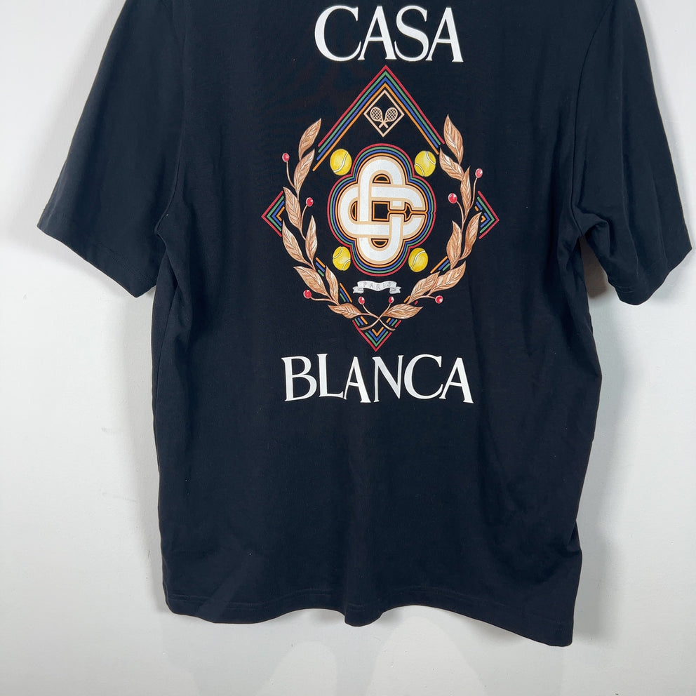 Casablanca Logo Motif Black T-Shirt