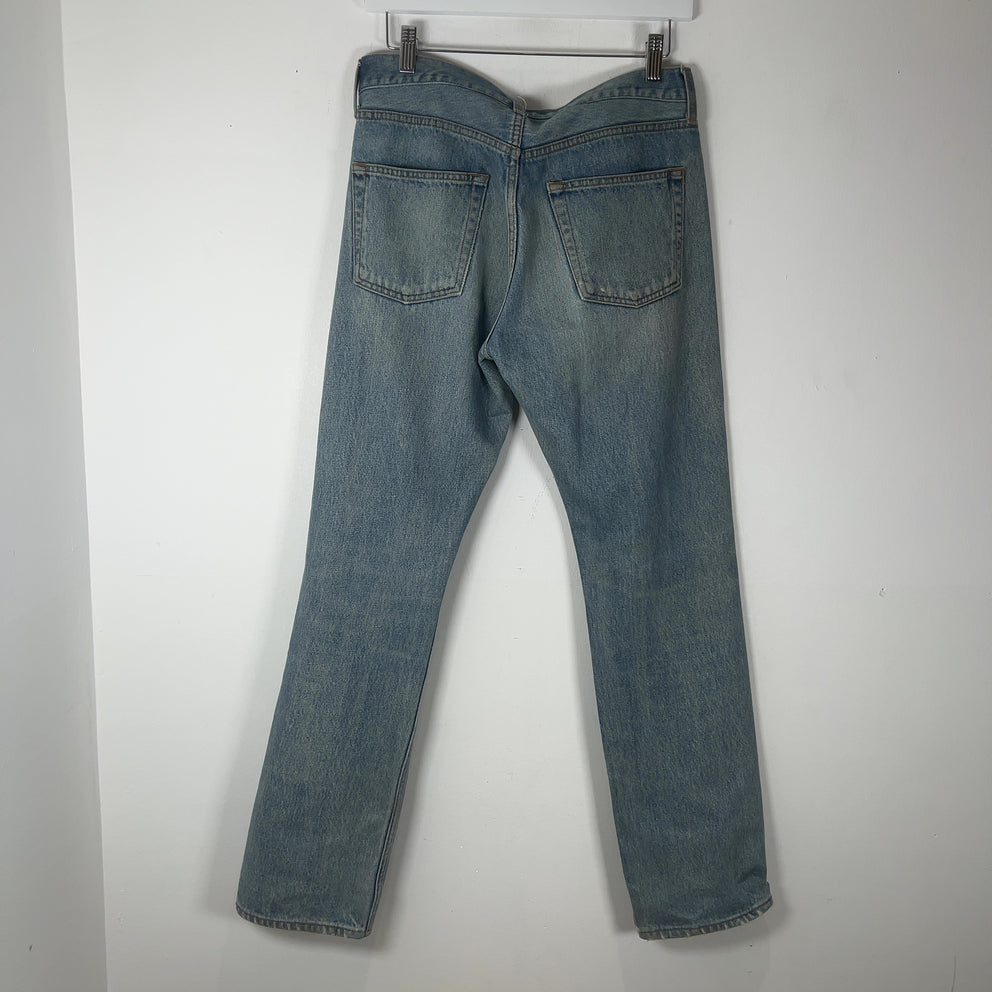 Balenciaga Light Wash Straight Leg Jean