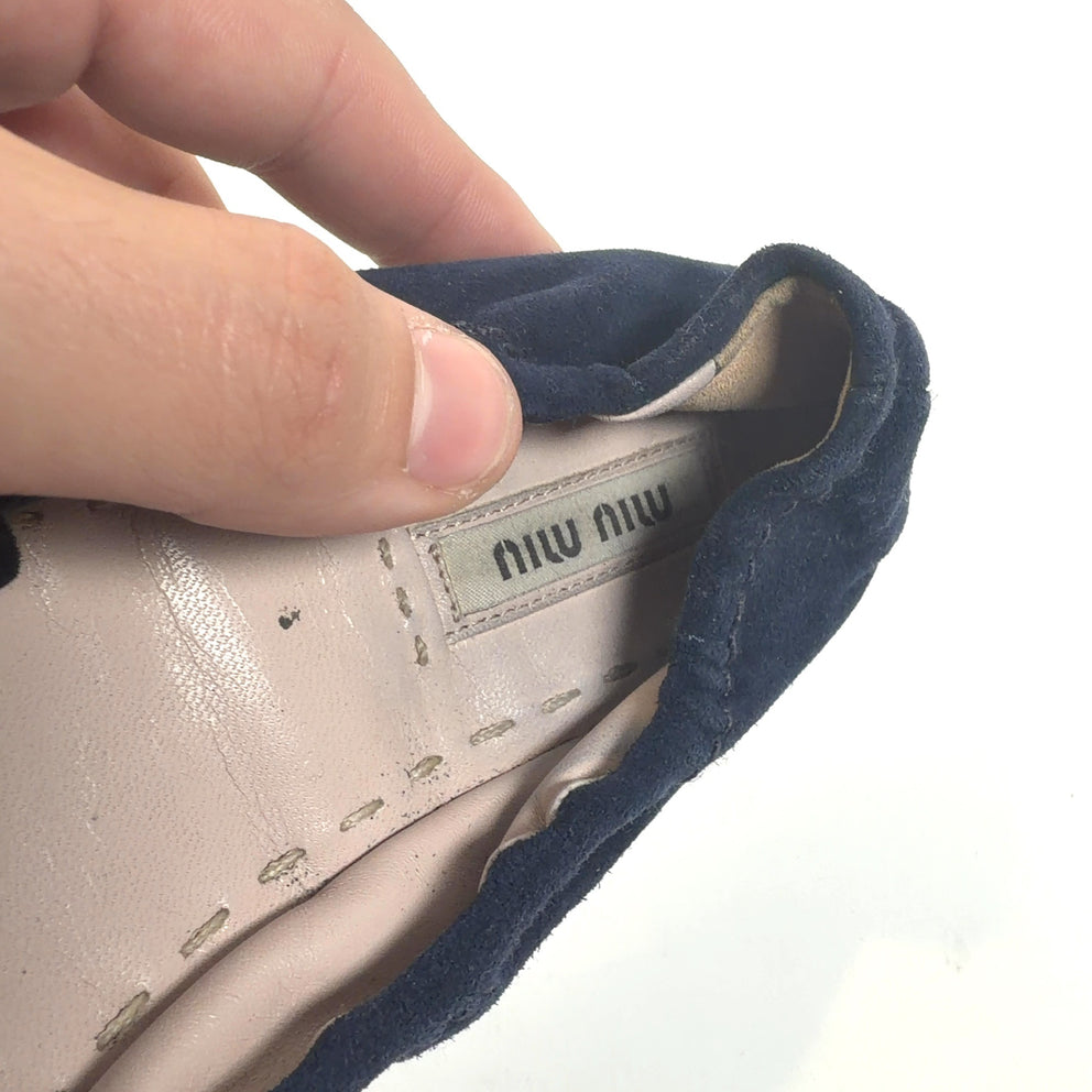 Miu Miu Navy Ballet Flats