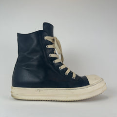 Rick Owens Leather Ramone Hightop Sneakers