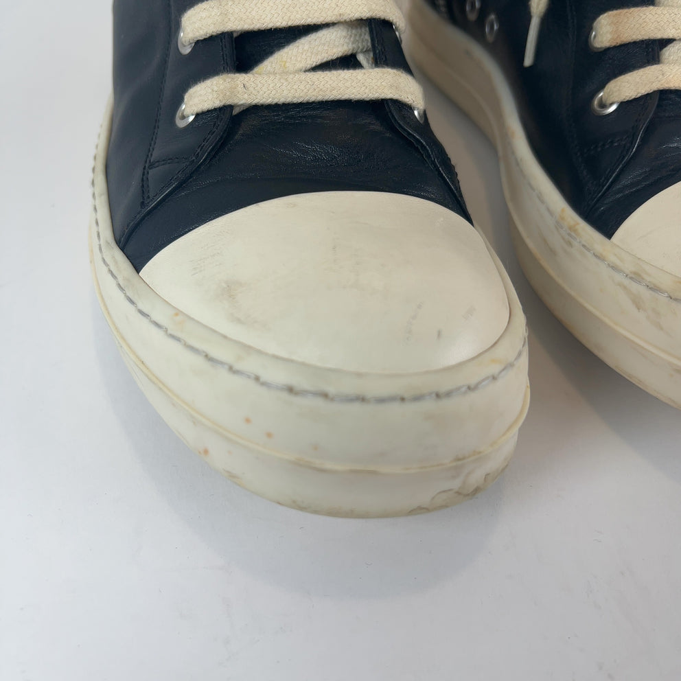 Rick Owens Leather Ramone Hightop Sneakers