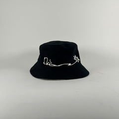 Dior x Cactus Jack Script Logo Black Bucket Hat Size L