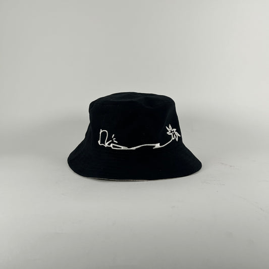 Dior x Cactus Jack Script Logo Black Bucket Hat Size L