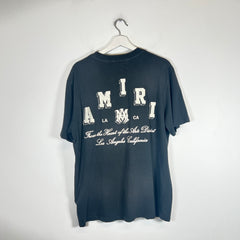 Amiri Black Vintage Collegiate Logo T-Shirt Size XL