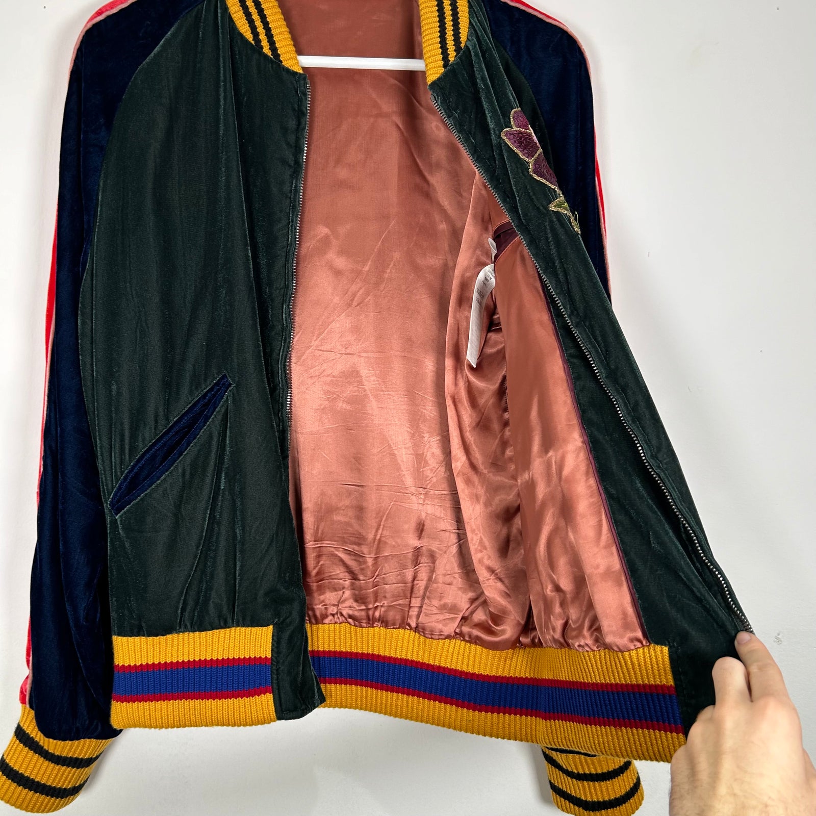 Gucci Velour Snake Bomber Jacket Size S