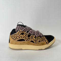Lanvin Cheetah/Pink Curb Sneakers Size 43