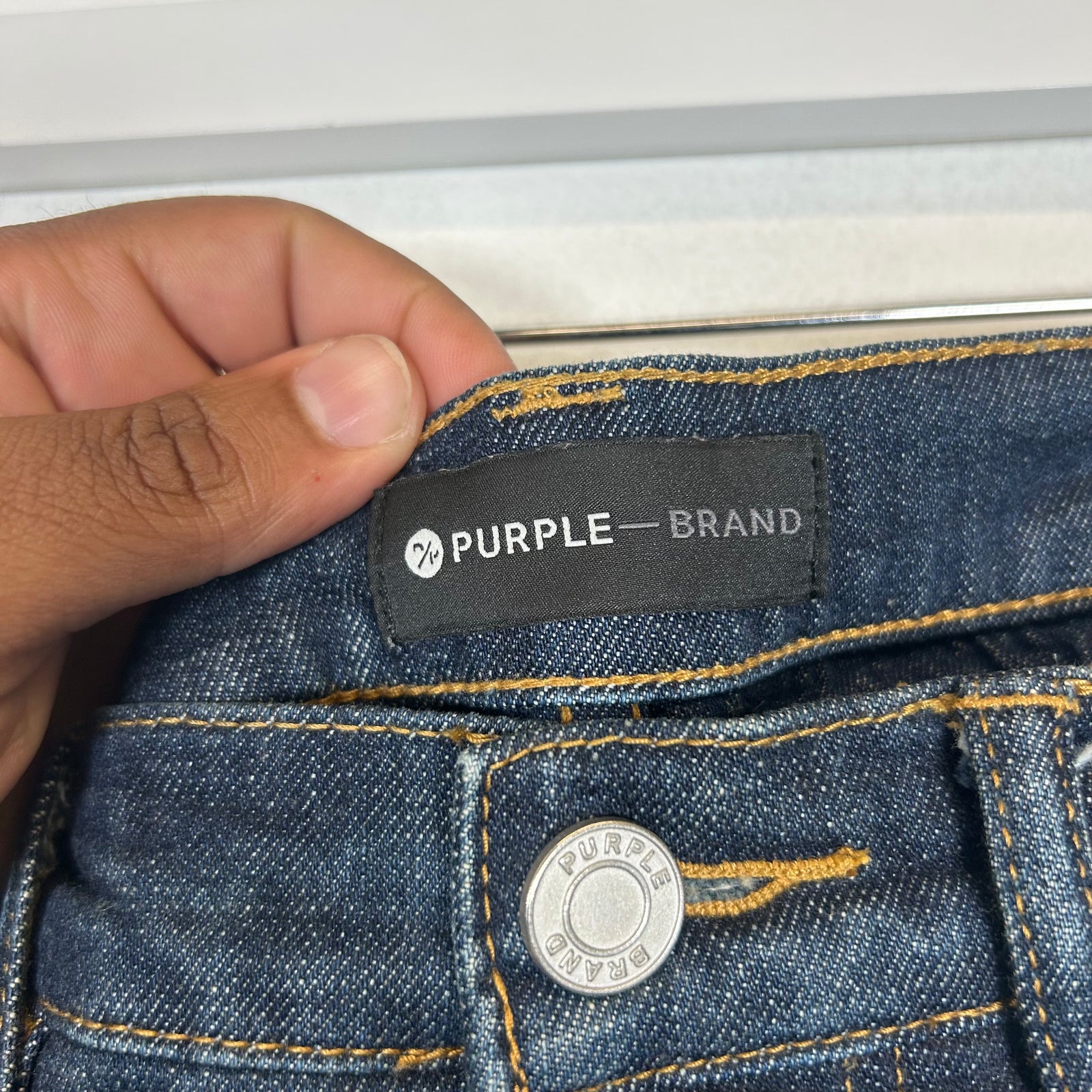 Purple Brand Blue Wash Paint Splatter Jeans Size 31