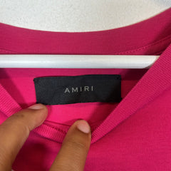 Amiri Pink/Black Logo T-Shirt Size XXL