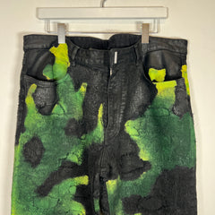 Givenchy Black/Green Painted Distressed Jeans Size 38
